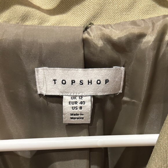 Topshop Tailored Dad Blazer Dress in Sage - Picture 16 of 17